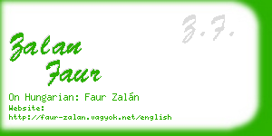 zalan faur business card